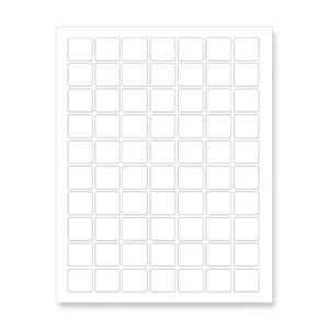 Samolepicí etikety 25 x 25 mm, 70 etiket, A4, 100 listů