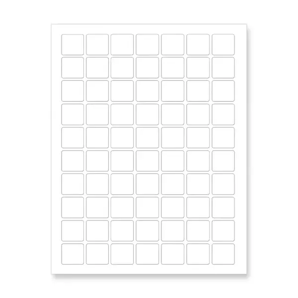 Samolepicí etikety 25 x 25 mm, 70 etiket, A4, 100 listů