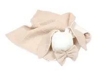 Baby Nellys Mušelínový mazlíček, přítulníček Nature Zajíček, béžový/smetanový