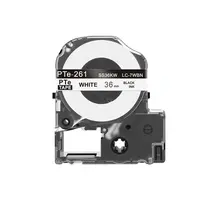 Epson LC-7WBN, SS36KW, 36mm x 8m, černý tisk / bílý podklad, kompatibilní páska