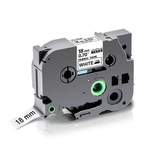 Kompatibilní páska s Brother TZe-FA241, 18mm x 3m, černý tisk / bílý podklad, zažehlovací