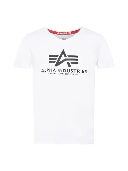 ALPHA INDUSTRIES Tričko  čierna / biela