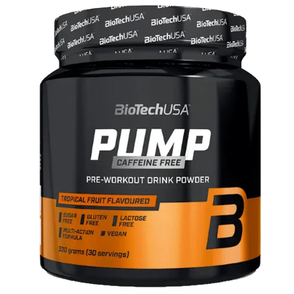 BioTech USA Pump Caffeine Free 330g - tropické ovoce