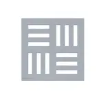 Mriežka 102 × 102 mm sivá