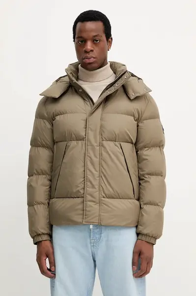 Bunda BOSS H-Corbinian5 hnědá barva, zimní, oversize, 50551599