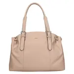 Elegantná dámska kožená kabelka Katana Karens - béžová