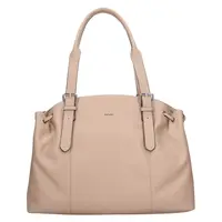 Elegantná dámska kožená kabelka Katana Karens - béžová