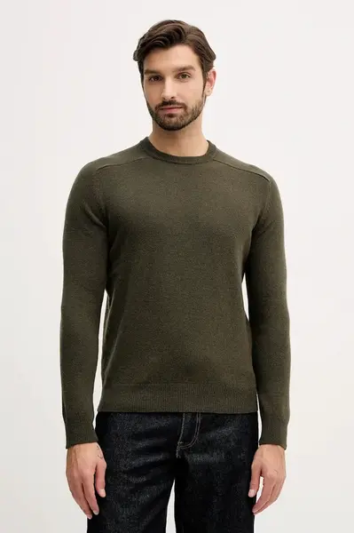 Vlněný svetr United Colors of Benetton pánský, červená barva, 1006U108W