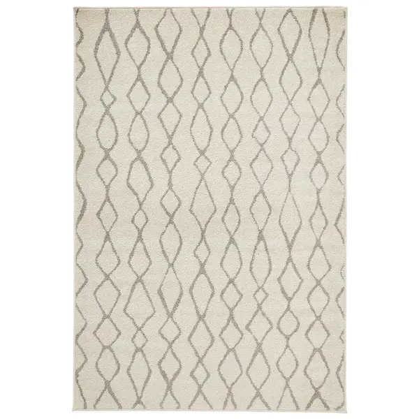 TKANÝ KOBEREC, 160/235 cm, krémová, šedá