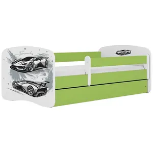 Dětská postel Babydreams+SZ+M zelená 70x140 auto