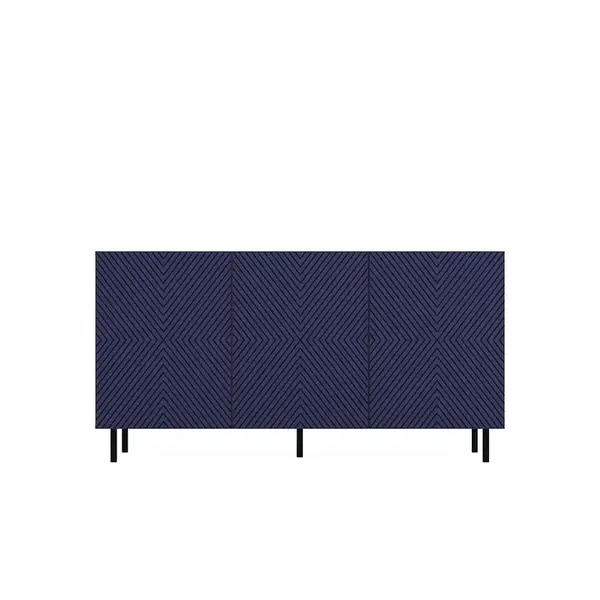 Komoda Kama 3 Drzwi Štvorec Artisan/Granát