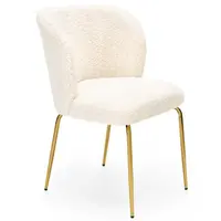 Židle K474 Boucle/chrom Krem/zlatá