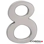 Cislo 3D nikl matny 8 - 10 cm