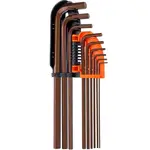 Imbusové kľúče, predlžené, S2, 1,5-10 mm, 9 ks