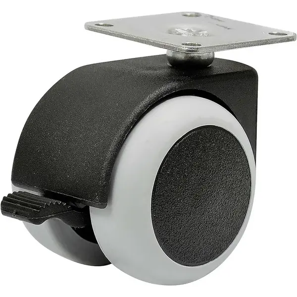 Nábytkové koliesko  50 mm/40 kg  s doštičkou, brzda