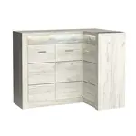 Komoda rohová Indianapolis I15 kraft biela