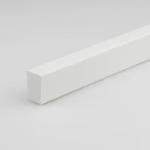 Profil plochý PVC biely lesk 10x20x1000