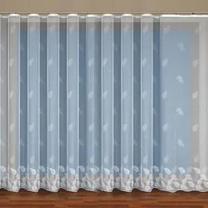 Žakarová záclona 344450 biela/250. Tovar na mieru