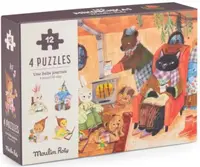 Puzzle Den s Minouchkas - 4 x 12 pcs