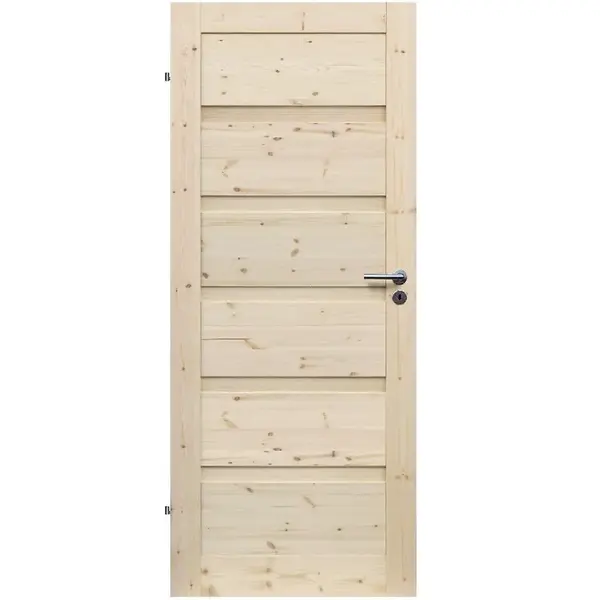 Dvere vnútorné Wezuwiusz plné 80Ľ  so sukmi nelakované zámok na kľúč