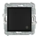 Vypínač kížový  12MWP-6 čierny mat mini