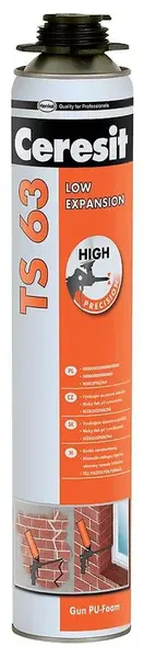 Ceresit PU nízkoexpanzná pištoľová pena TS 63 750 ml