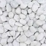 Ozdobný štrk biely mramor 40-60 mm 25 kg