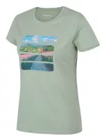 Husky Tee Flo L L, light green Dámské bavlněné triko