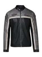 KOROSHI Prechodná bunda  sivá / čierna / biela