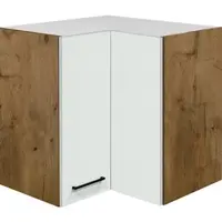 Horní rohová kuchyňská skříňka Avila, dub lancelot/krémová, 60 cm