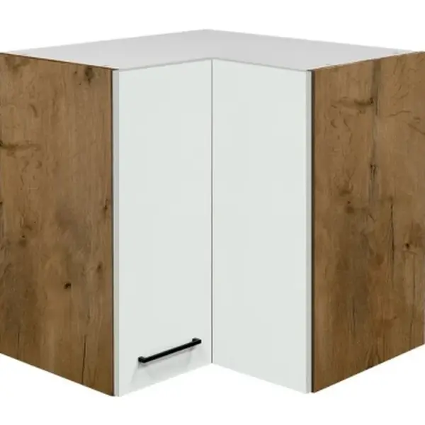 Horní rohová kuchyňská skříňka Avila, dub lancelot/krémová, 60 cm