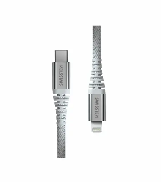 Swissten Kevlar USB-C/lightning 1,5m bílá