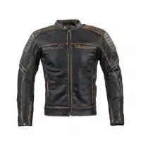 Kožená moto bunda W-TEC Mungelli vintage hnědá L