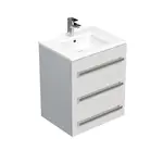 Kúpeľňová skrinka s umývadlom SAT Cube Way 60x76,5x46 cm biely lesk CUBE46603BIMOD