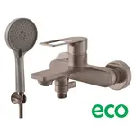 Vaňová batéria RAV SLEZÁK Nil so sprchovacím setom 150 mm kartáčovaná metal grey NL254.5/1MGK