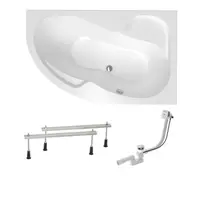 Asymetrická vaňa Laguna Fortuna Plus 170x100 cm akrylát pravá SIKOFO1700PAPN