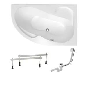 Asymetrická vaňa Laguna Fortuna Plus 170x100 cm akrylát pravá SIKOFO1700PAPN