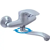 RAV SLEZÁK Mississippi drezová batéria s otočným ramienkom 100 mm chróm ms001.0/26 MS001.026