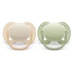 Philips Avent Šidítko Ultrasoft Premium neutral 0–6m chlapec 2 ks