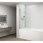 Vaňová zástena Polysan Rota 150x90 cm chróm FA900