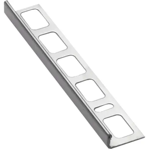 Lišta ukončovací "L" Havos kartáčovaný, nerez, dĺžka 250 cm, výška hrany 10 mm, NRZK10250