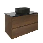 Kúpeľňová skrinka s krycou doskou SAT B-Way 99x50x45 cm orech mat BWAY2100NUTZ