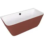 Polysan Skylla voľne stojaca vaňa 169x75 cm liaty mramor ľavá aj pravá biela/hnedá bílá/hnědá 72430.72