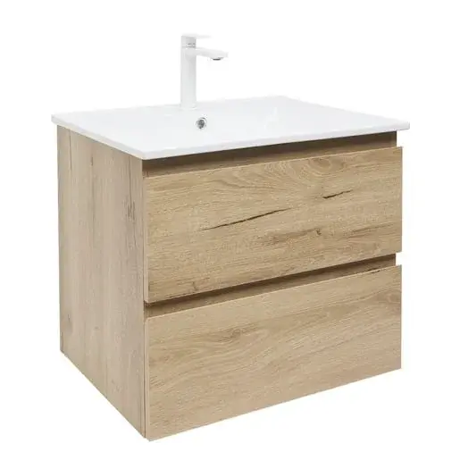 Kúpeľňová skrinka 2 zásuvky s umývadlom SAT B-Way 59x50x45 cm BWAY260OAKU4B2