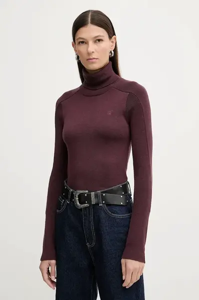 G-Star Vlnený sveter G-Star Core turtle slim knit