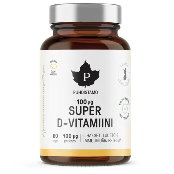 Puhdistamo Super Vitamin D 4000 IU 60 kapslí