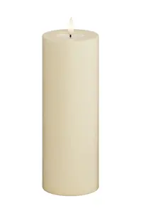 LED svíčka Deluxe Homeart Cream Bloklys 7,5 x 20 cm