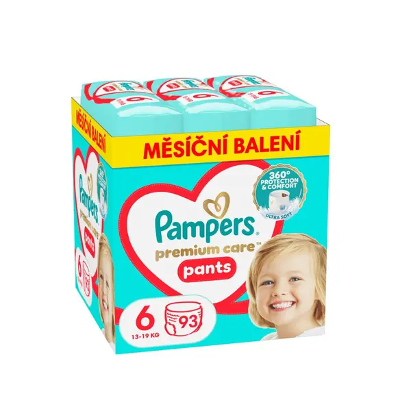 Pampers Premium Care Pants vel. 6 13-19 kg plenkové kalhotky 93 ks