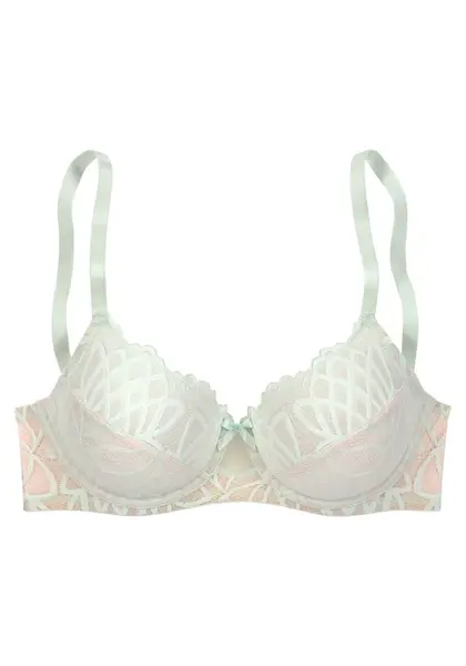 LASCANA Podprsenka  ružová / šedobiela