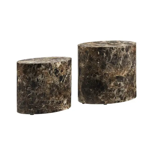 Livetastic SADA KONFERENČNÍCH STOLKŮ, hnědá, kompozitní dřevo, 48-40/33-24,5/40-33 cm